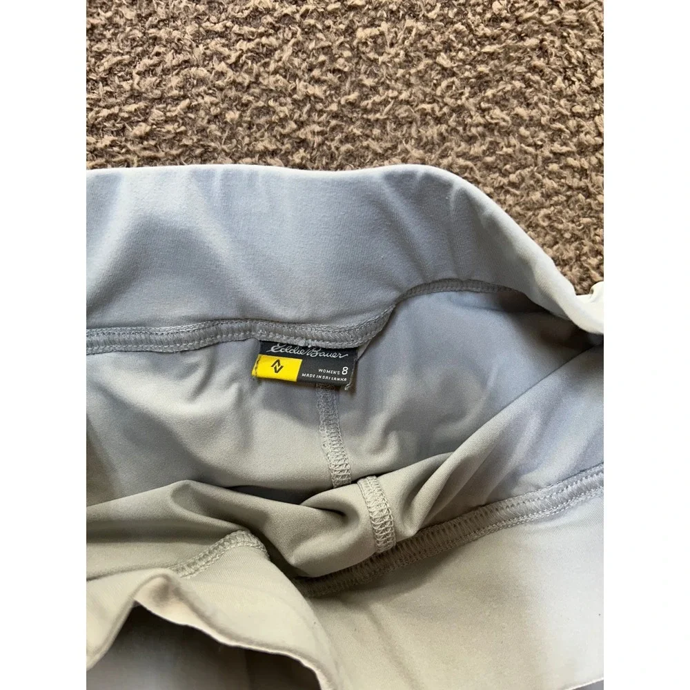 Eddie Bauer Travex Skort Light Blue Grey Hiking Athletic Skirt Womens 8